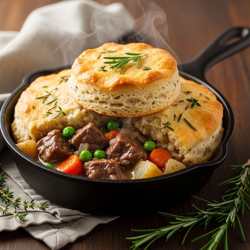 Rich gravy and veggies meld under a buttery crust for irresistible homestyle fare.