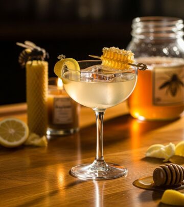 Herbaceous gin, floral honey, and zesty lemon merge into an effortlessly elegant sip.