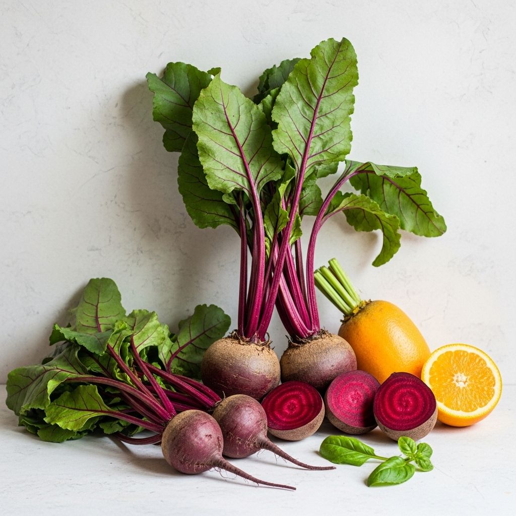 Earth’s ruby root and greens pack fiber, antioxidants, and energizing nitrates.