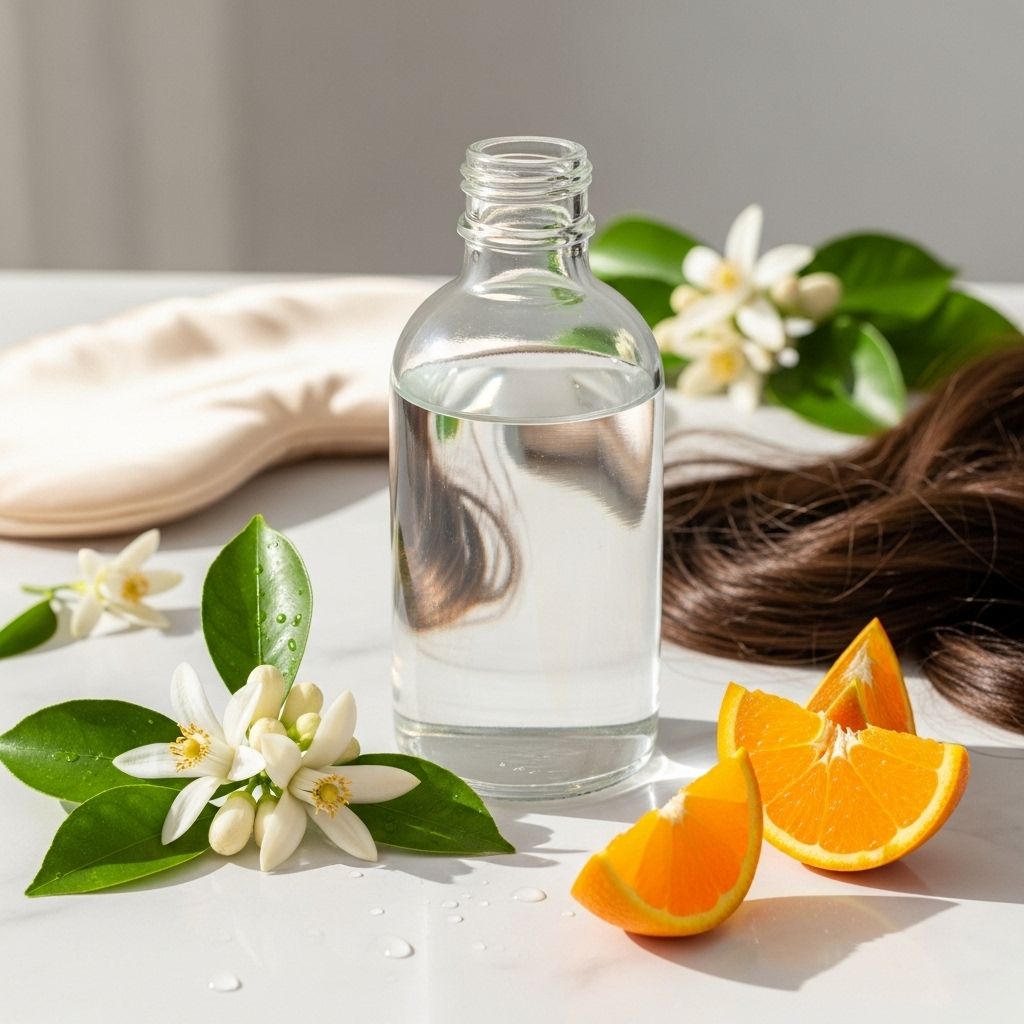 10 Benefits of Orange Blossom Water for Skin, Hair, Sleep & Wellness A floral distillate that soothes, hydrates, and brings calm to daily rituals.
