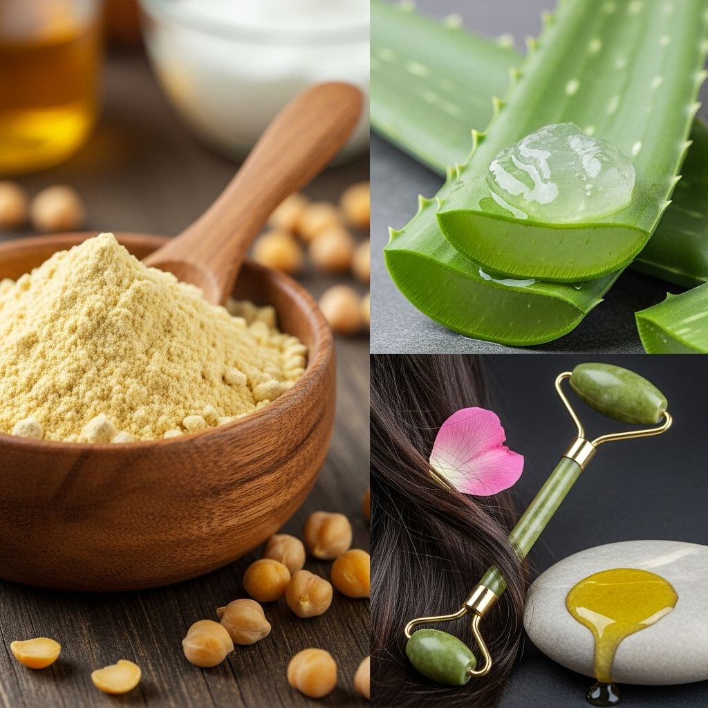 12 Proven Benefits of Besan (Gram Flour) for Skin and Hair A time-tested beauty ritual that refines skin texture, balances oil, and nourishes hair.