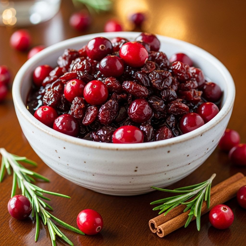 Layers of tart and sweet berries come together in a versatile condiment for festive meals.