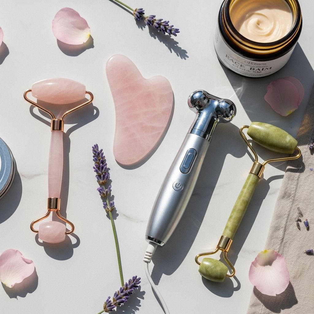 From jade rollers to high-tech wands, explore the essential tools to minimize puffiness, lift facial contours, and amplify your skincare routine.