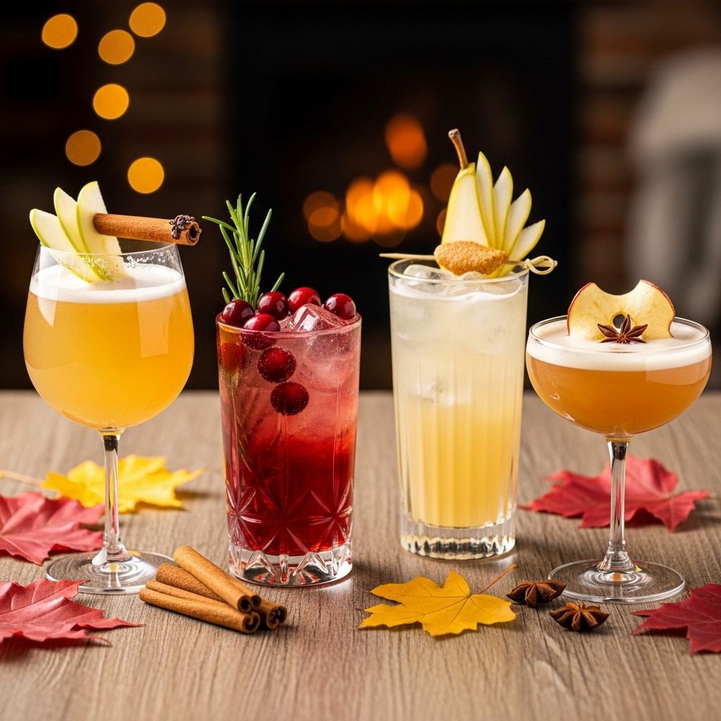 Celebrate autumn with creative, low-calorie cocktails that capture the cozy, crisp, and colorful flavors of fall.
