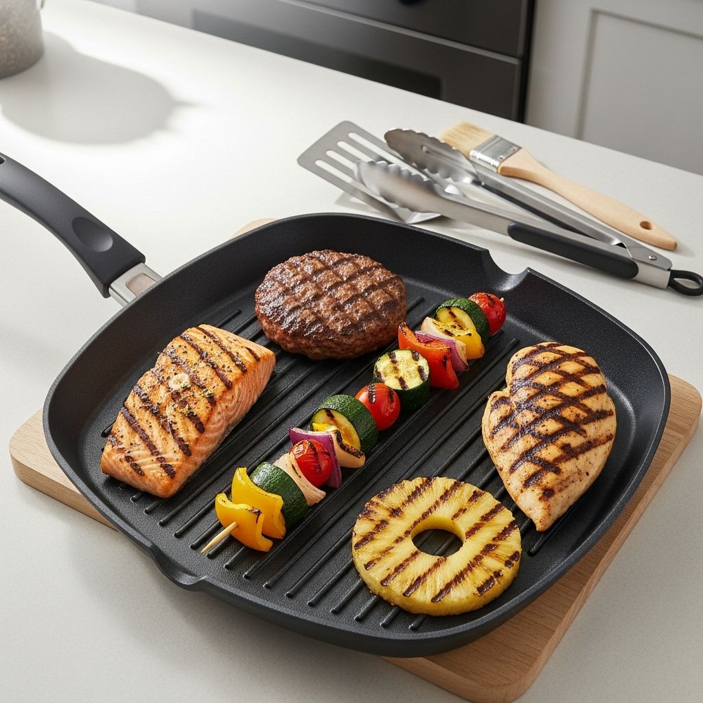 Unlock indoor searing and rich char marks with cookware engineered for even heat.