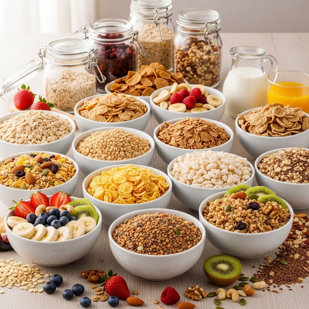 Choose cereals rich in whole grains and protein for lasting energy and better digestion.