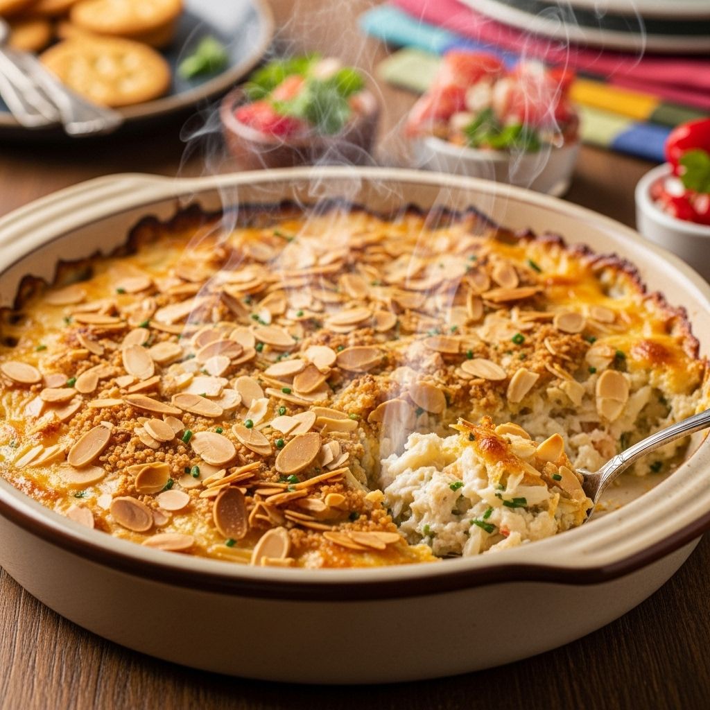 Sweet seafood meets tangy zest and toasted nuts in a blend that elevates any gathering.