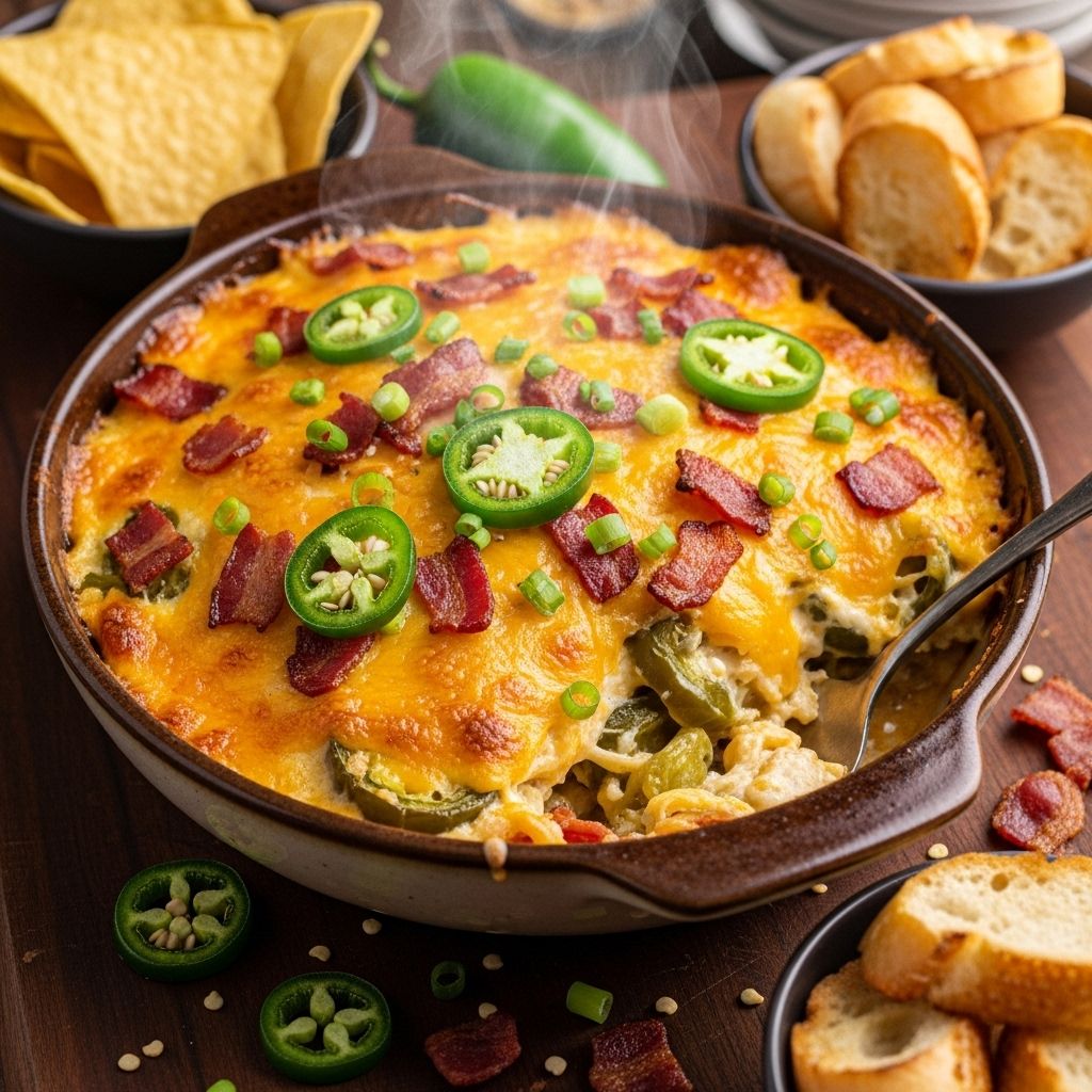 A crowd-pleaser blending velvety texture, crisp chips, and bold heat in each bite.