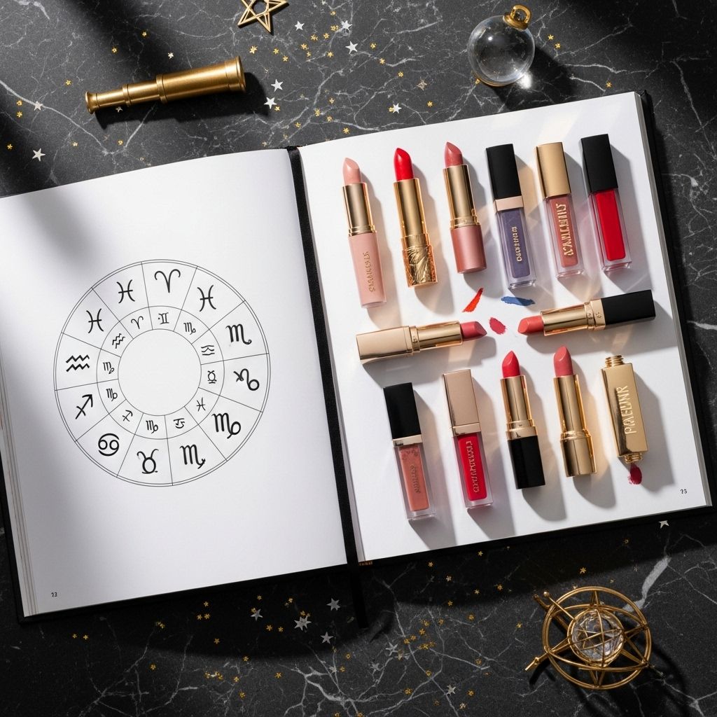 Unlock your star-powered style with the perfect lipstick shade tailored to your zodiac sign and personality traits.