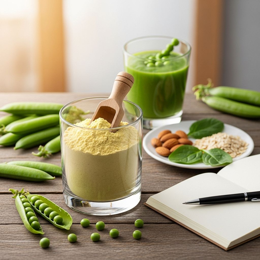 A comprehensive guide to pea protein powders, covering benefits, nutrition, uses, and the best brands for every need.