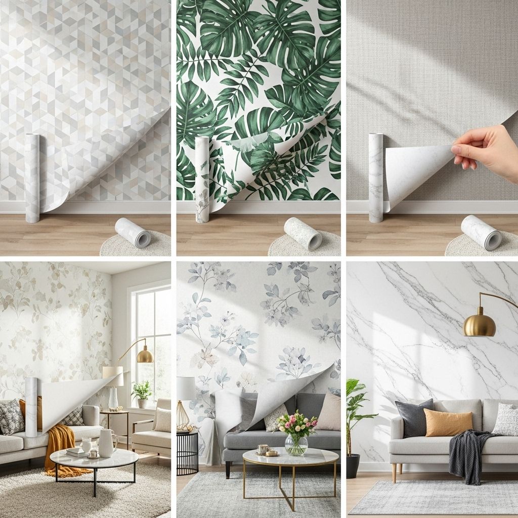 Refresh your walls with self-adhesive panels that remove cleanly and complement decor.