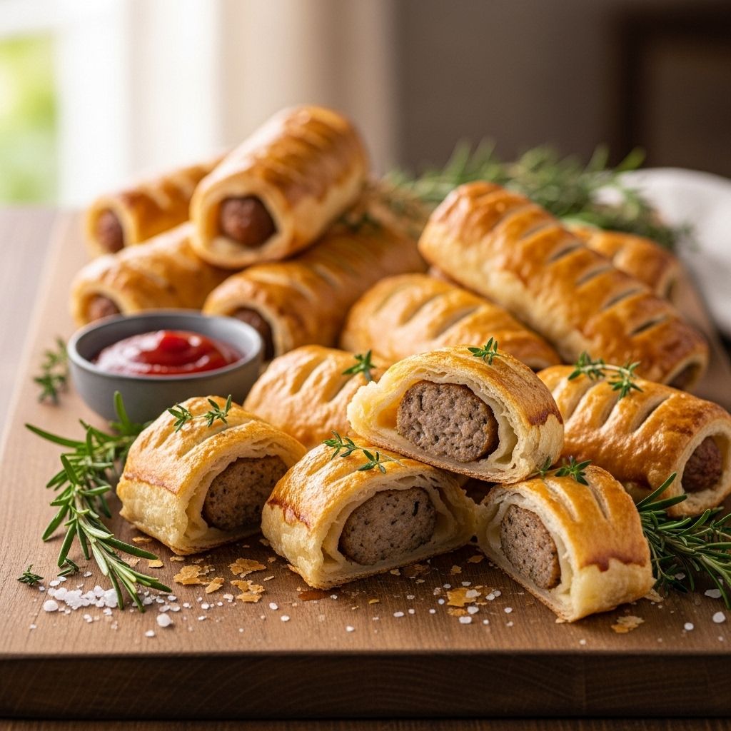 Chilling the dough and slicing cold portions ensures golden, neat appetizers.