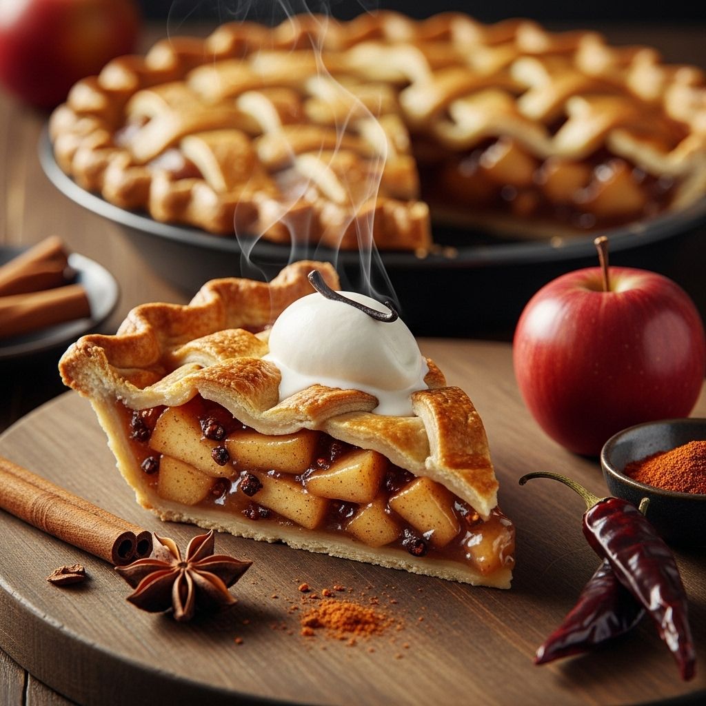 A cinnamon-kissed fruit filling comes alive with a subtle heat in every comforting bite.