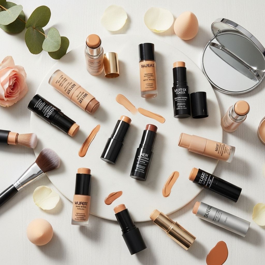 Discover the top stick foundations delivering convenience, coverage, and a skin-like finish for every skin type and need.