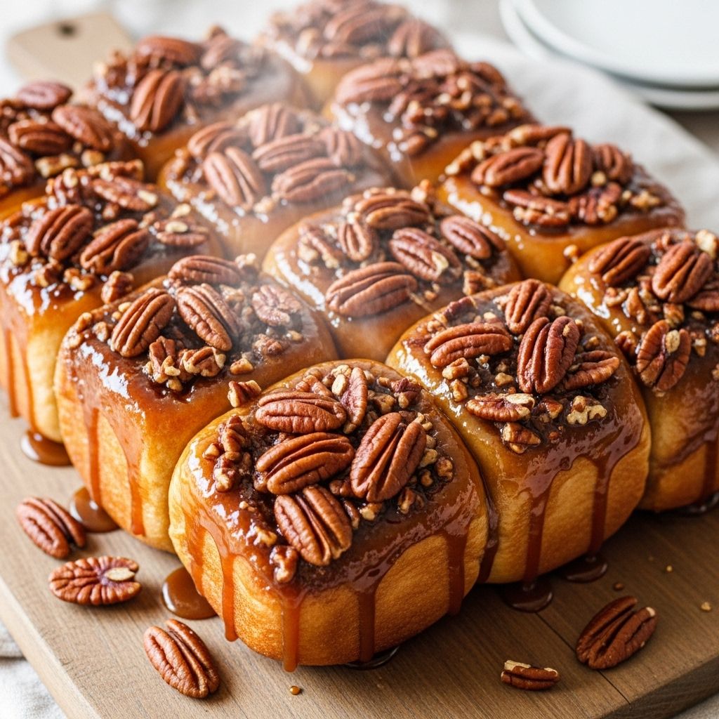 Soft, buttery layers meet crunchy pecans in every bite of this sweet morning treat.