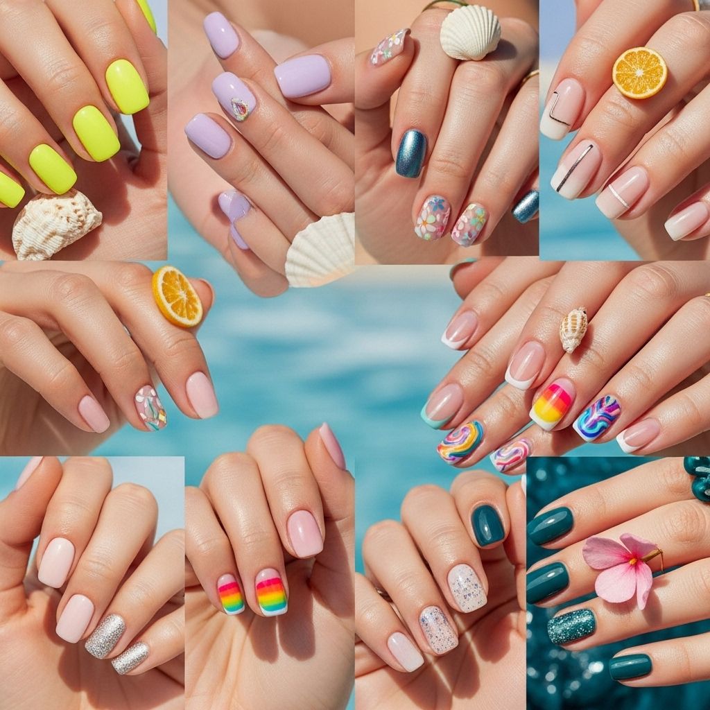 From 3D seashore designs to cosmic aura nails, 2025’s summer manicures blend fun, creativity, and glossy perfection.