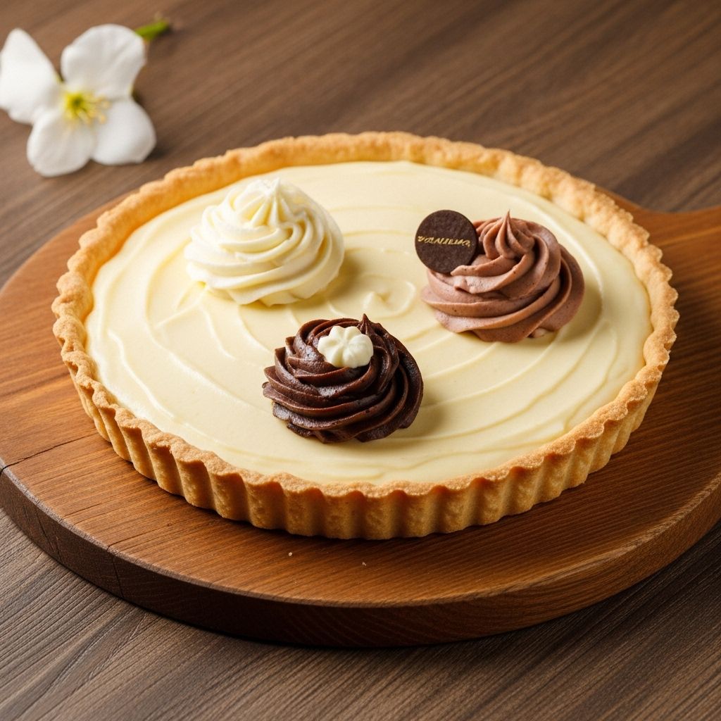 Artful fruit layouts and piped cream create visually stunning dessert spreads.