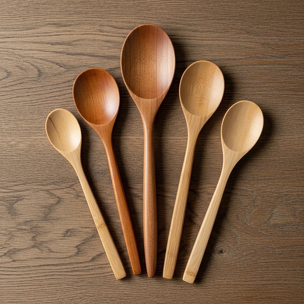 Sustainable hardwood utensils bring ergonomic ease and durability for fuss-free cooking.