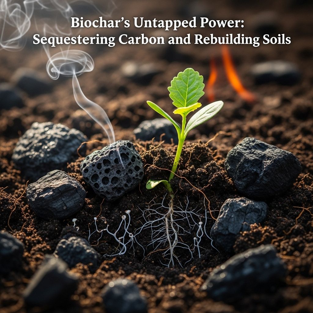 Biochar’s Untapped Power: Sequestering Carbon and Rebuilding Soils A deep dive into biochar’s potential to capture atmospheric carbon, restore soils, and shape climate mitigation strategies worldwide.