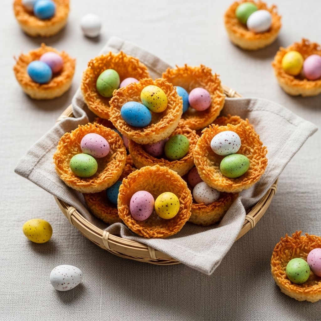 Crunchy chow mein noodles meet white chocolate and peanut butter in a spring treat.