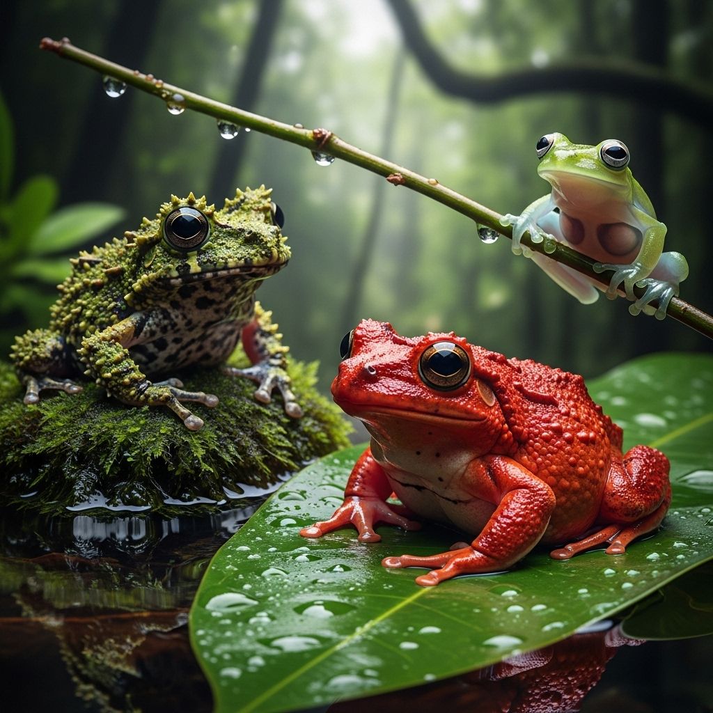 Uncover the astonishing adaptations and unusual features of the planet’s weirdest frog species from underground dwellers to flying wonders.