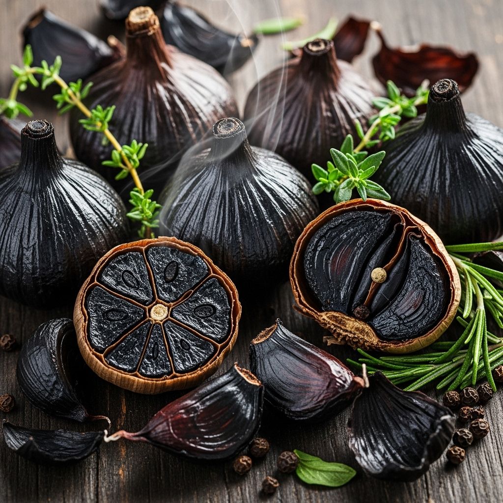 Black Garlic Benefits: Nutrition, Uses, and Side Effects Fermented cloves deliver a sweet-umami boost of antioxidants and flavor for cooking.
