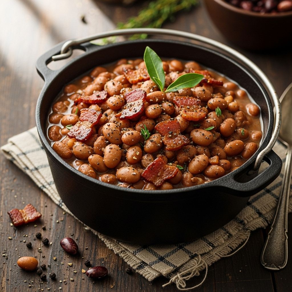 Black Pepper and Bacon Pinto Beans: A Hearty & Flavorful Side Dish A simple, budget-friendly dish that fills any table with deep, smoky flavor.