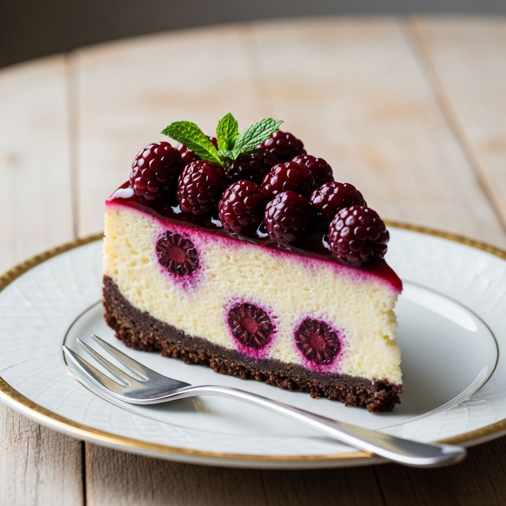 Blackberry Cheesecake: A Rich, Fruity Classic for All Occasions A luscious fusion of sweet-tart berries and velvety filling for a decadent creamy treat.