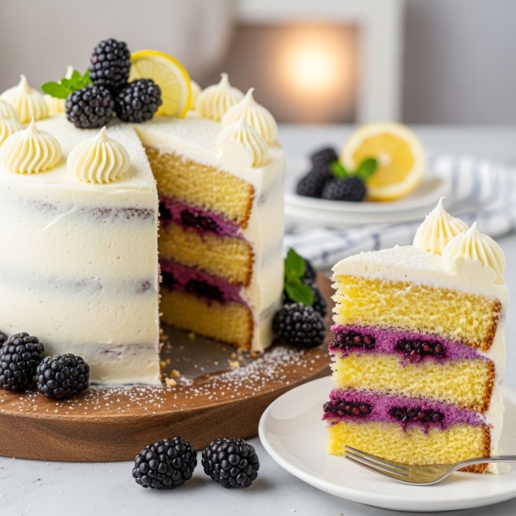 Zesty fruit tiers meet a silky topping for an elegant dessert centerpiece.