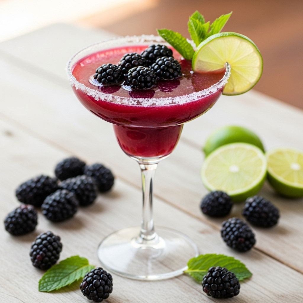 Blackberry Margaritas: A Sweet and Tangy Twist on a Classic Cocktail Homemade syrup and lime sugar rims bring color and sweet-tart flavor to every pour.
