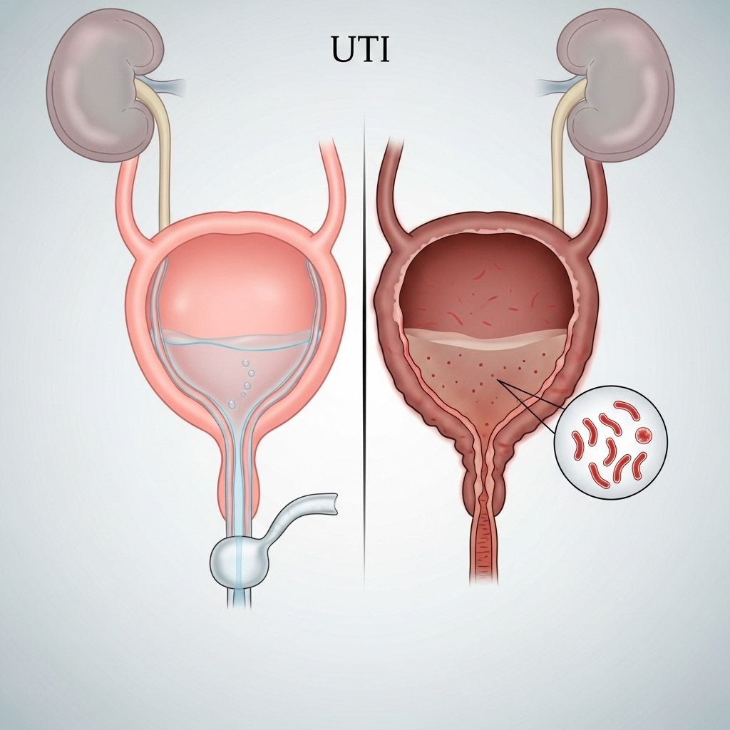 Explore the differences, symptoms, causes, and treatments between bladder infections and UTIs to understand diagnosis and prevention.