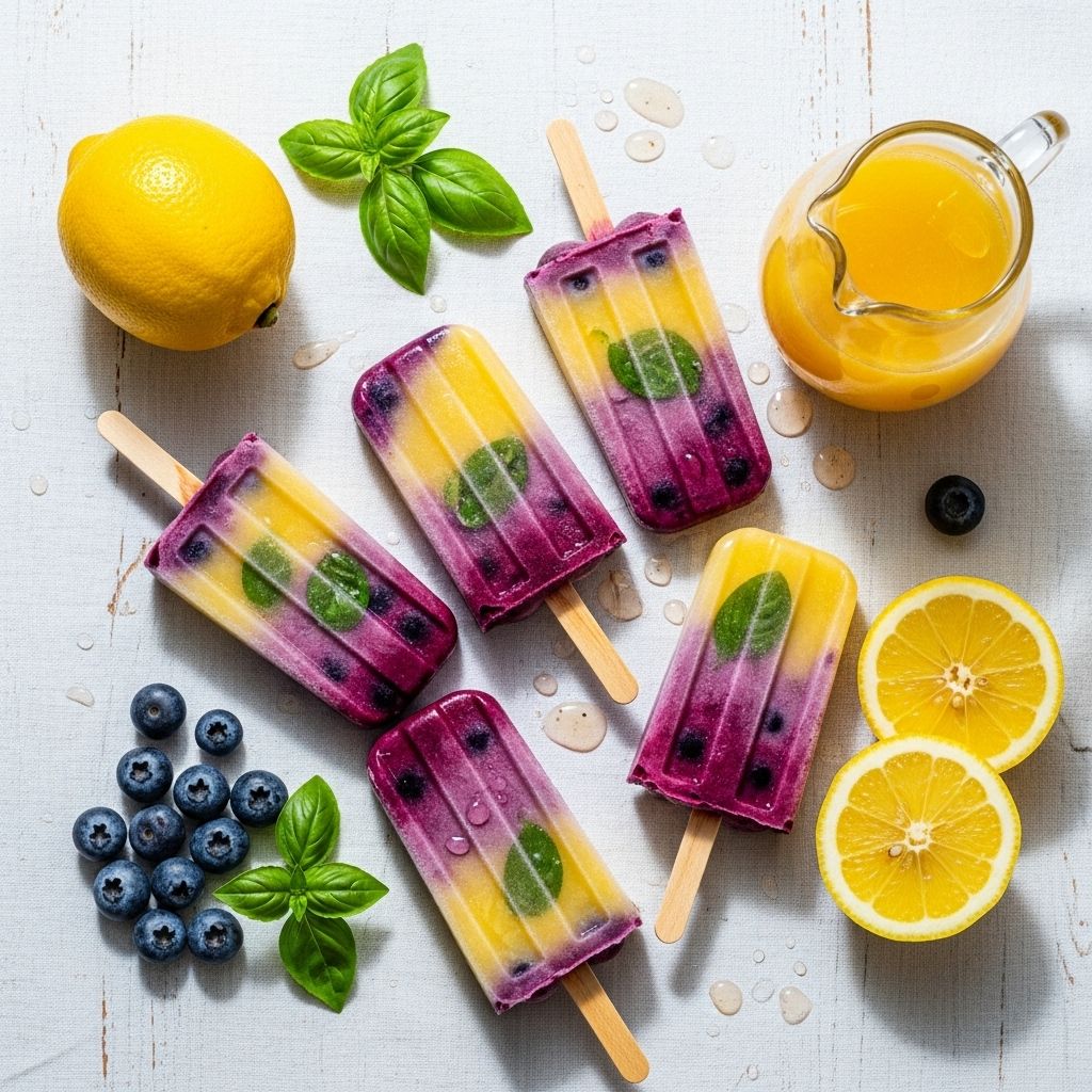 Chilled treats bursting with citrus zing and berry sweetness balanced by herb flavors.