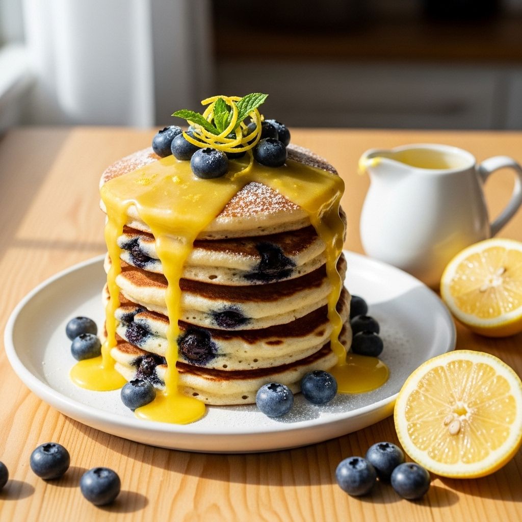 A tangy citrus twist and burst of berries make every morning stack irresistibly tender.
