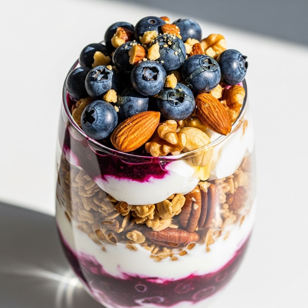 Creamy layers of yogurt and vibrant berries fuel your body with sustenance and crunch.