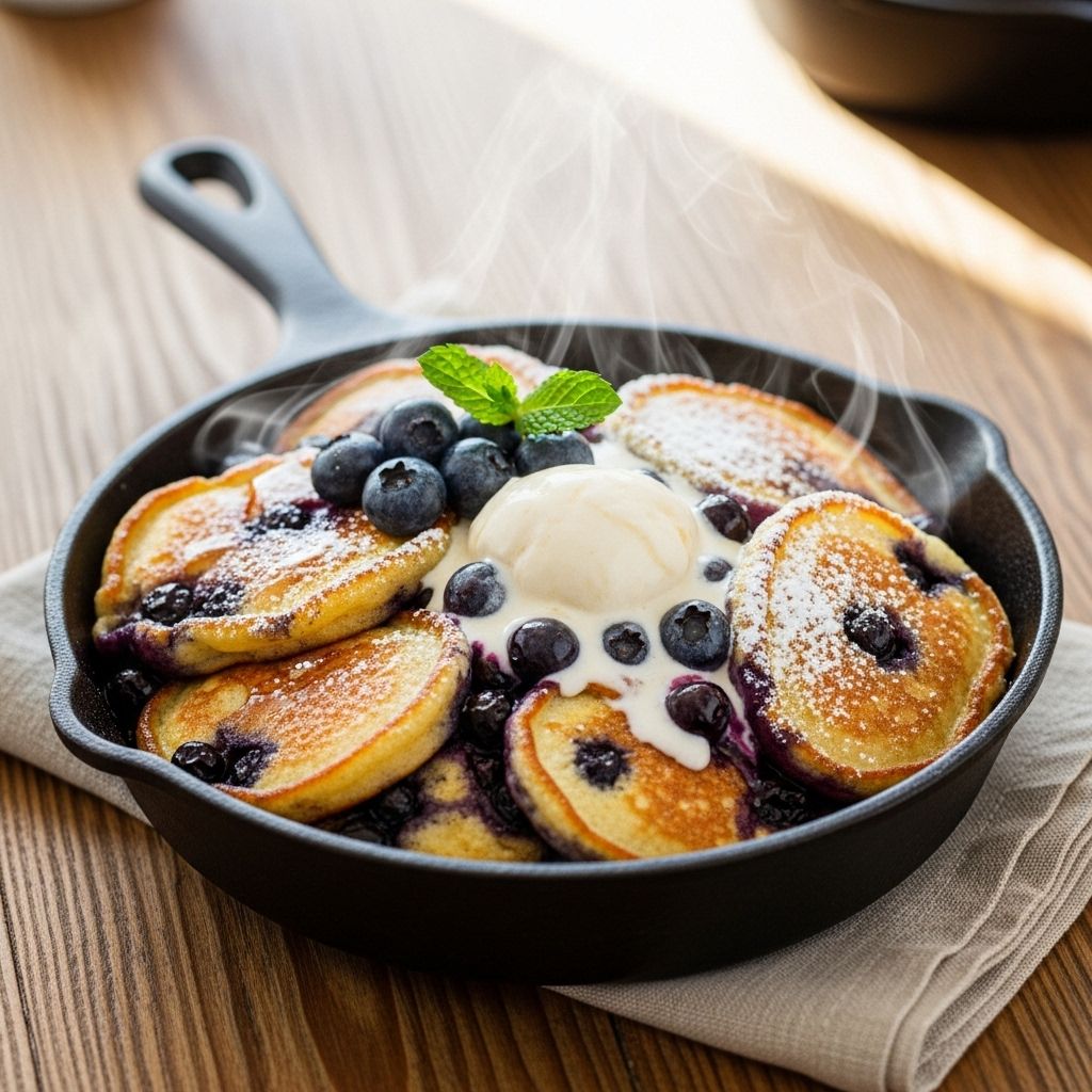 Sweet-tart berries meet pillowy batter in a rustic bake with maple yogurt drizzle.