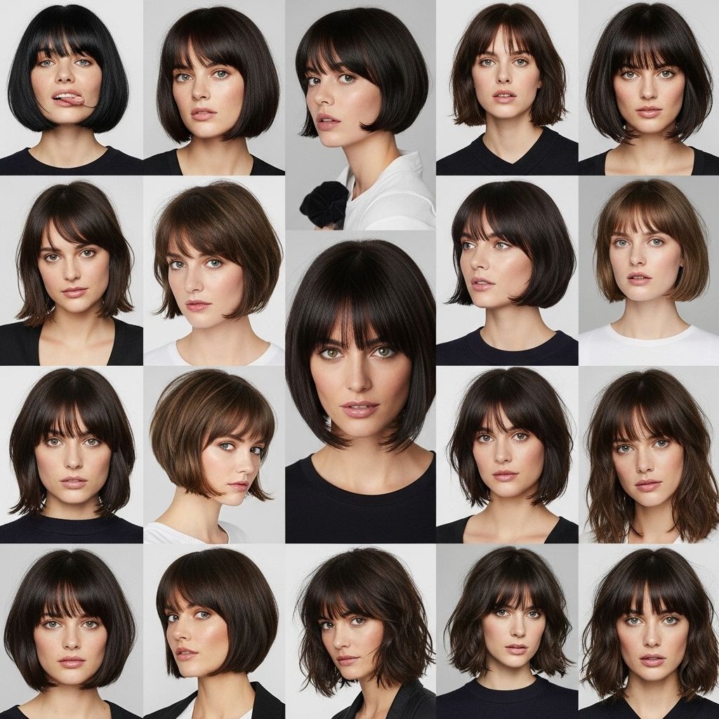 Explore chic, edgy, and low-maintenance bob with bangs styles for every face shape and personality.