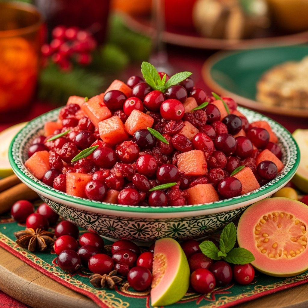A zesty fusion of tart berries, tropical flavors, and ginger that elevates any side dish.