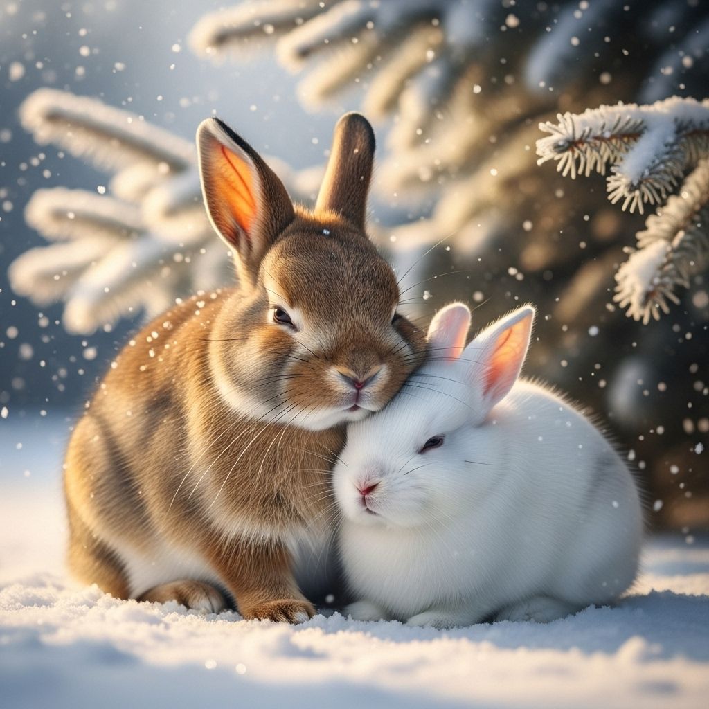 A community's swift care and the rabbits' bond turned a freezing night into hope.