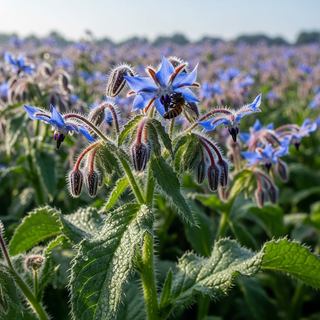 Borage: The Versatile Starflower for Pollinators, Gardens, and Kitchens Star blooms draw bees, while edible leaves and seed oil brighten meals and soothe senses.