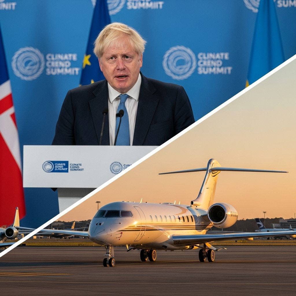 Examining the controversy behind Boris Johnson's private jet travel after COP26, and what it reveals about climate leadership and broader systemic challenges.
