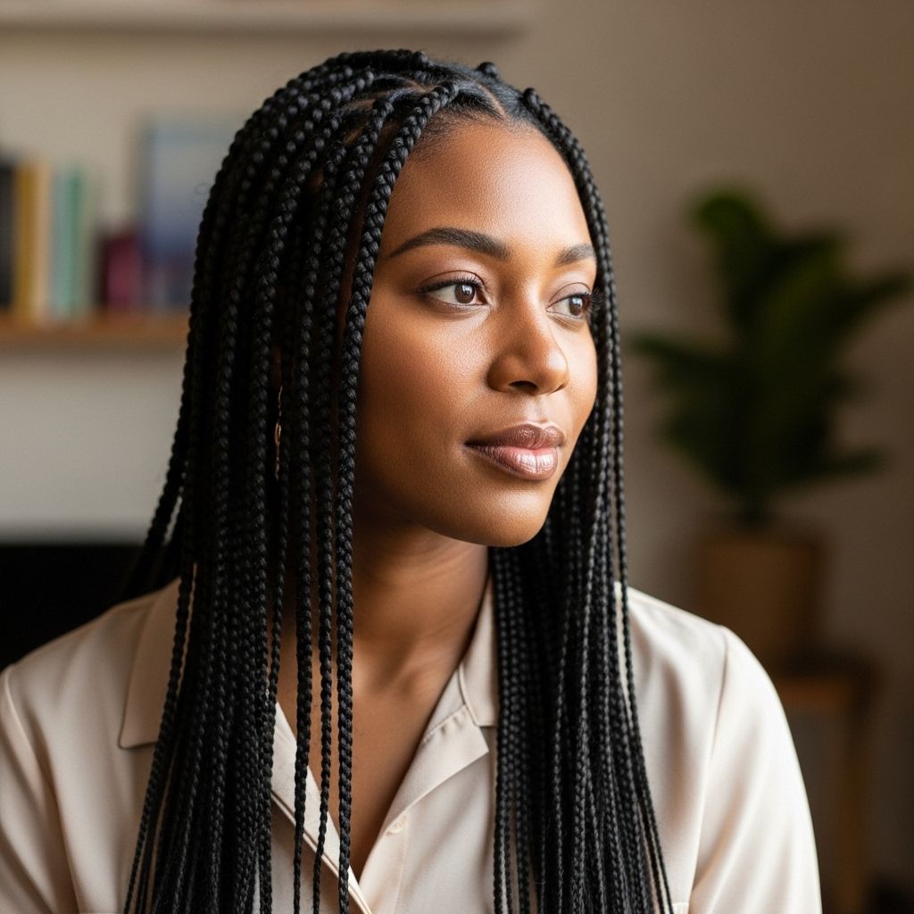 How quarantine changed my hair routine—and what box braids taught me about patience, identity, and self-care.