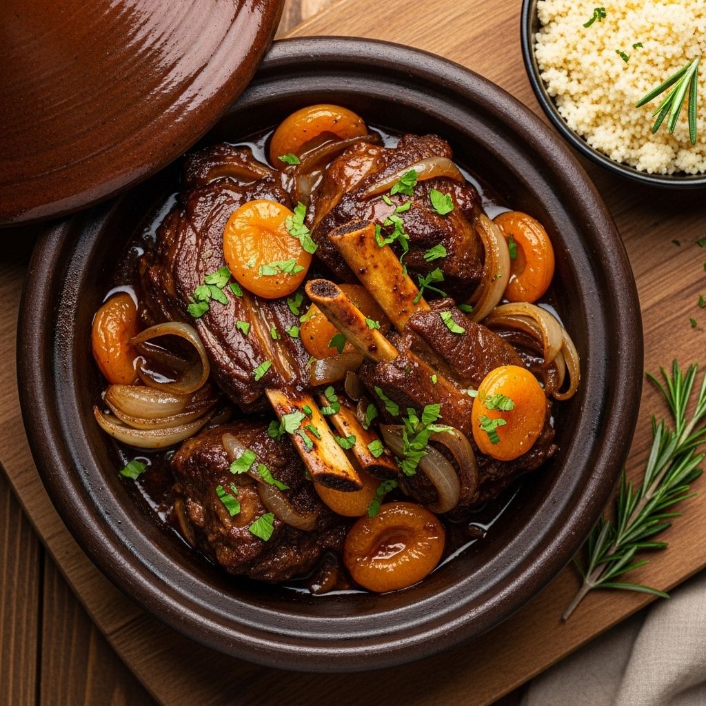 Braised Lamb Ribs with Apricots and Onions: A Sweet-Savory Delight Sweet fruit and savory depth meld into melt-in-your-mouth tenderness and rich aroma.