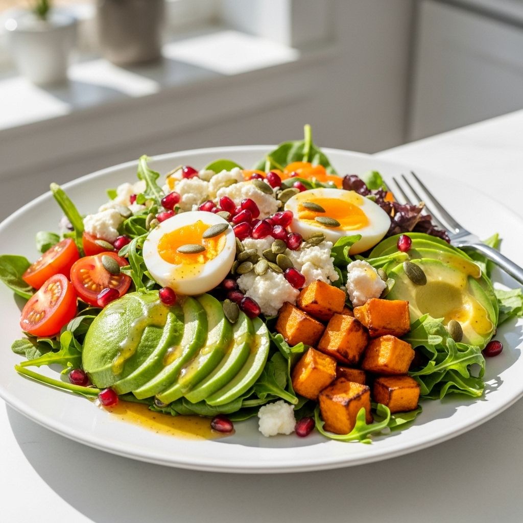 A colorful mix of fresh ingredients that keeps cravings at bay until lunchtime.