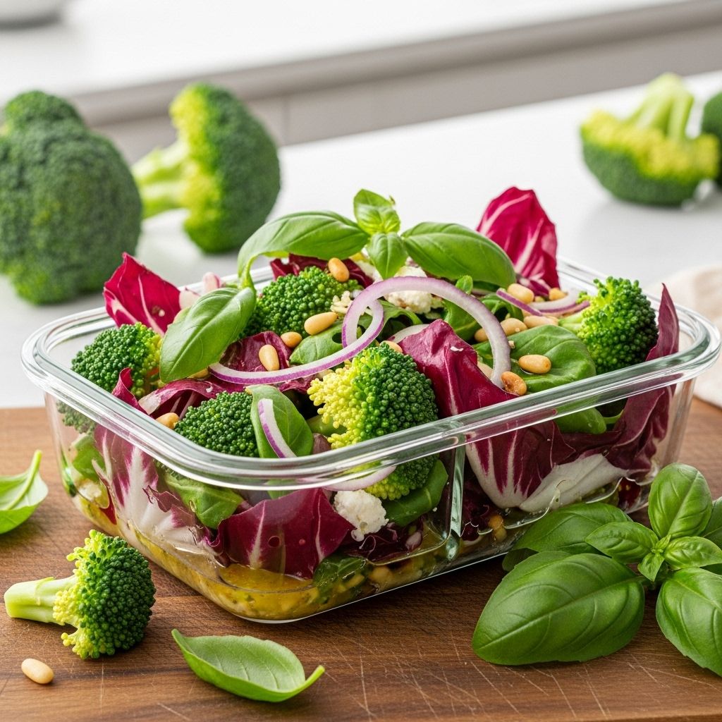 Fresh herbs and veggies meld into a simple side that stays vibrant and crisp for hours.