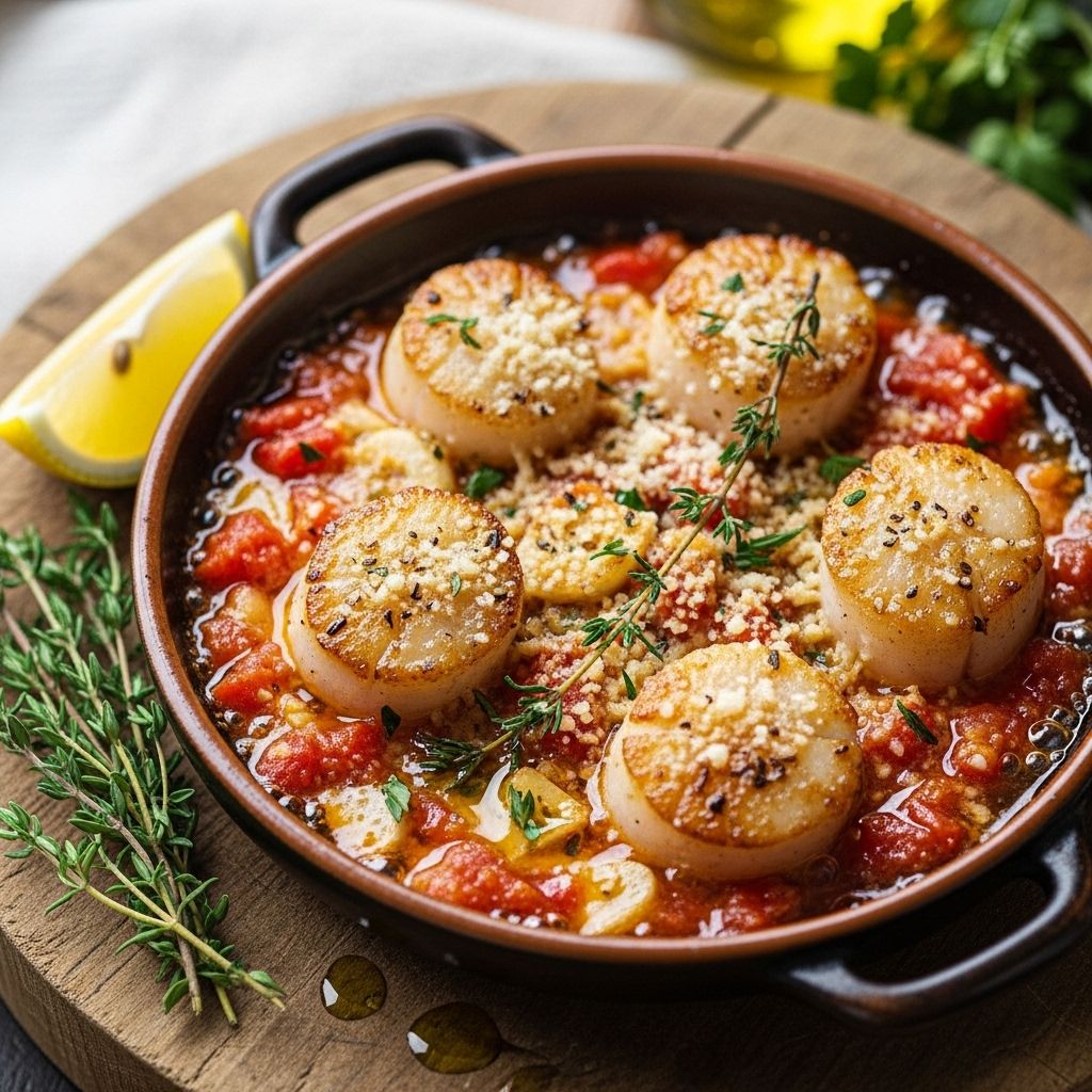 Broiled Scallops Provençale: A Fast French Classic Bursting with Flavor Herb-infused seafood and buttery crumbs turn weeknight meals into gourmet moments.