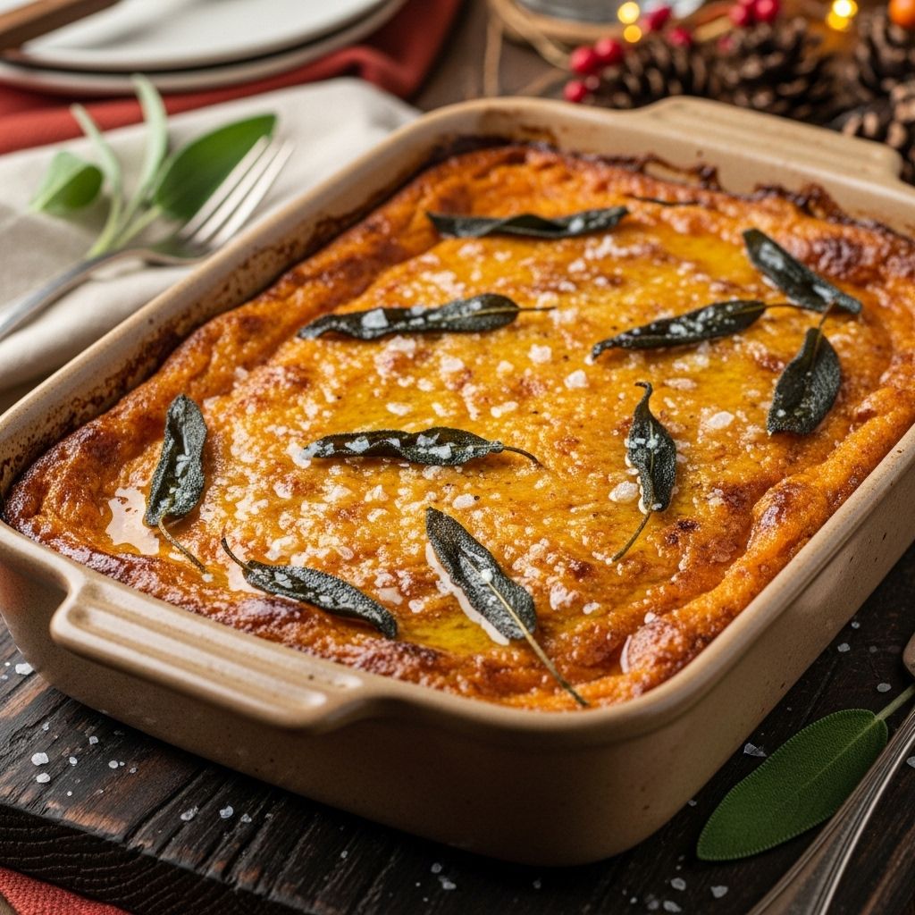 A savory reinvention that balances creamy sweetness with a crispy, nutty finish.