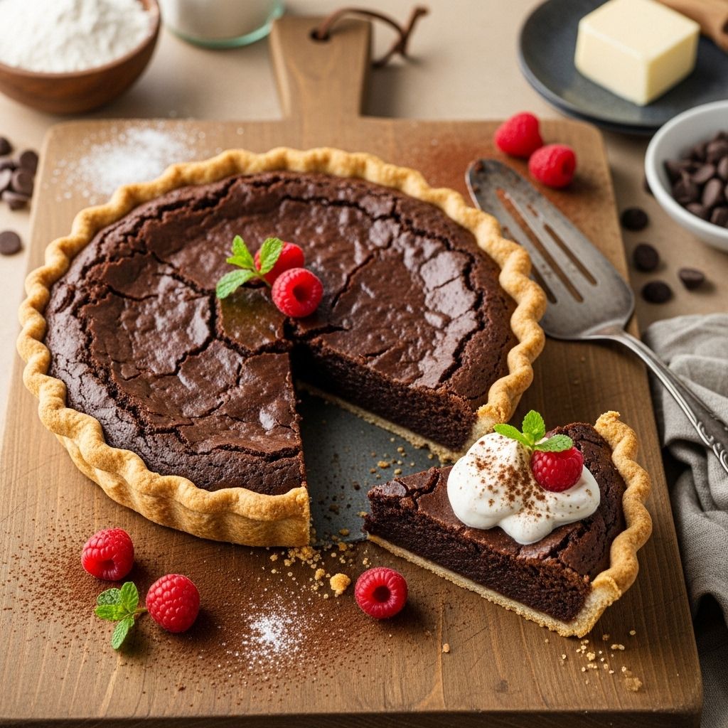 A luscious chocolate filling meets a crisp buttery crust for a decadent dessert finish.