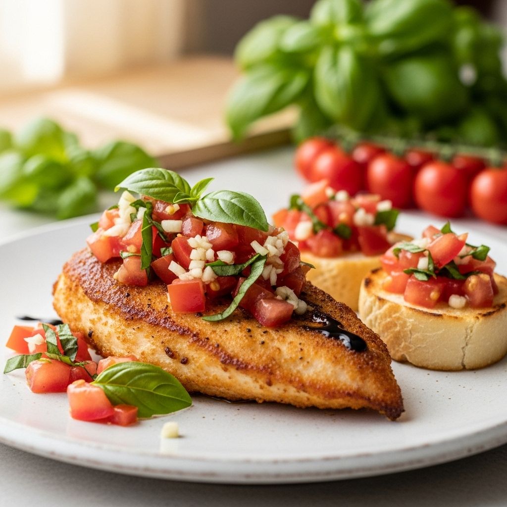 A blend of fresh herbs, seared chicken, and balsamic glaze adds vibrant flavor to any meal.