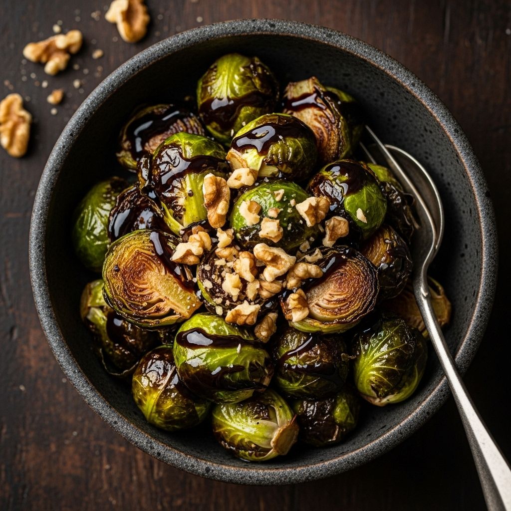 Sweet-tangy drizzle and toasted crunch combine in a simple twist to elevate any side.