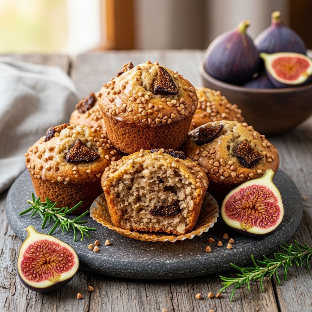 These buckwheat and fig muffins combine nutritious whole grains and sweet figs into a fluffy, satisfying, and easy-to-bake snack.